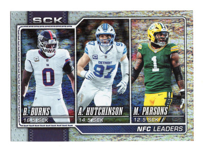 2026 Topps Flagship NFC Sack Leaders  Hutchinson /  Burns / Parsons Holo Foil