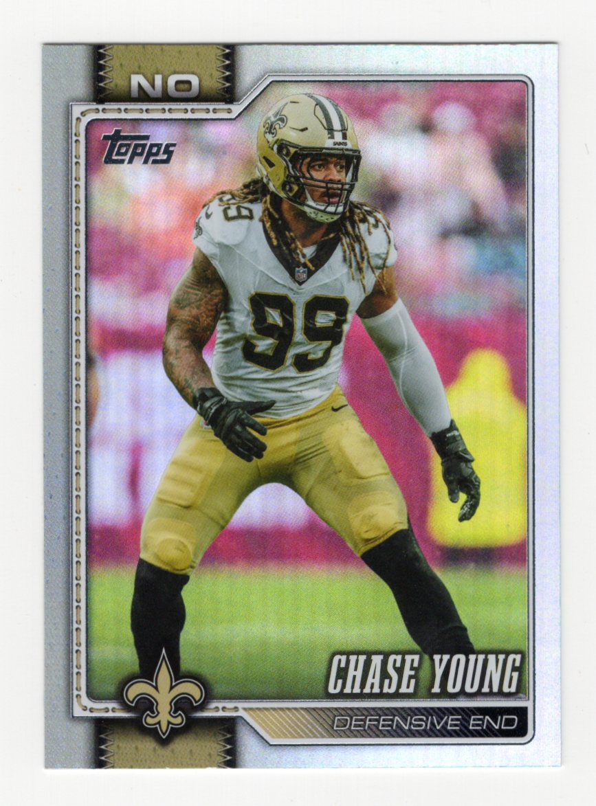 2026 Topps Flagship Chase Young Card Rainbow Foil New Orleans Saints