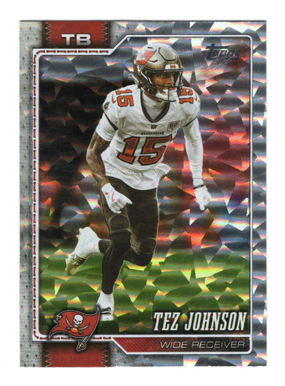 2026 Topps Flagship Tez Johnson Card Diamante Foil Tampa Bay Buccaneers