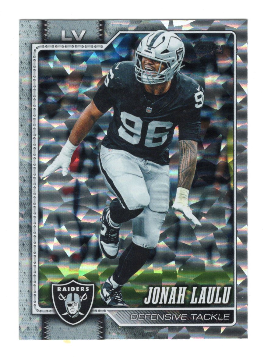 2026 Topps Flagship Jonah Laulu Card Diamante Foil Las Vegas Raiders