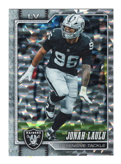 2026 Topps Flagship Jonah Laulu Card Diamante Foil Las Vegas Raiders
