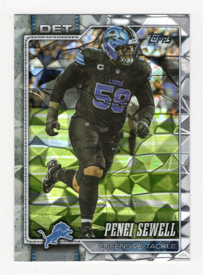 2026 Topps Flagship Penei Sewell Card Diamante Foil Detroit Lions