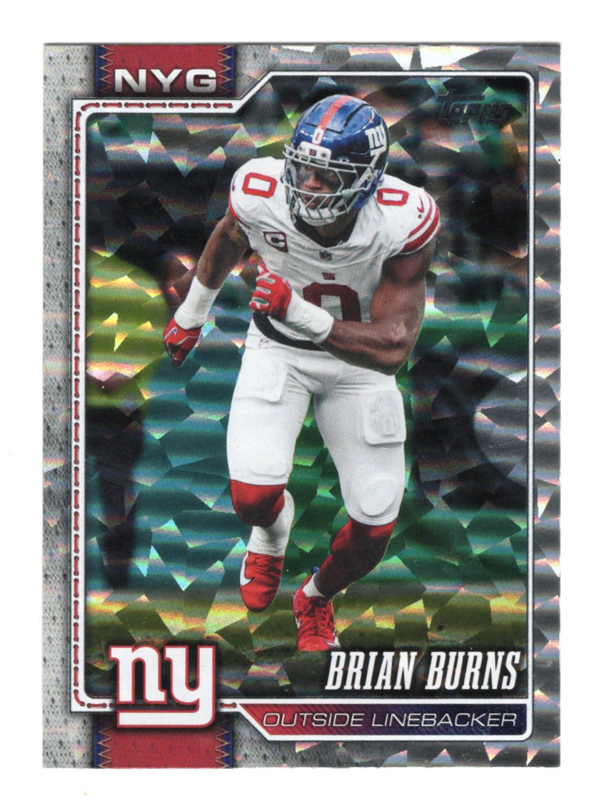 2026 Topps Flagship Brian Burns Card Diamante Foil New York Giants