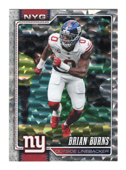 2026 Topps Flagship Brian Burns Card Diamante Foil New York Giants