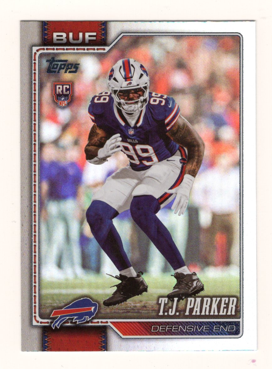 2026 Topps Flagship T.J. Parker Card Rainbow Foil Buffalo Bills