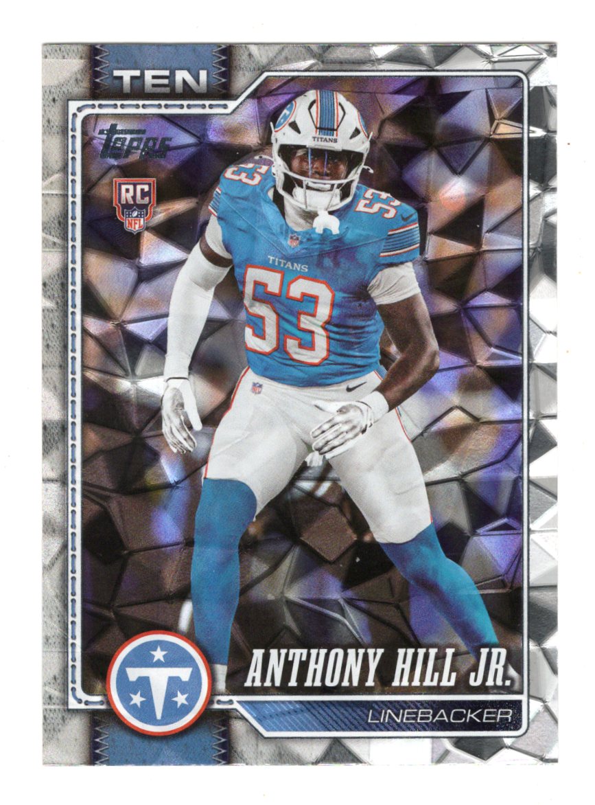 2026 Topps Flagship Anthony Hill Jr. Card Diamante Foil Tennessee Titans