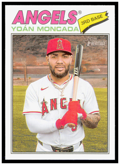 2026 Topps Heritage Yoán Moncada Card Los Angeles Angels