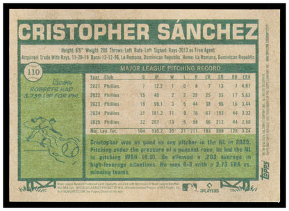 2026 Topps Heritage Cristopher Sánchez Card Philadelphia Phillies