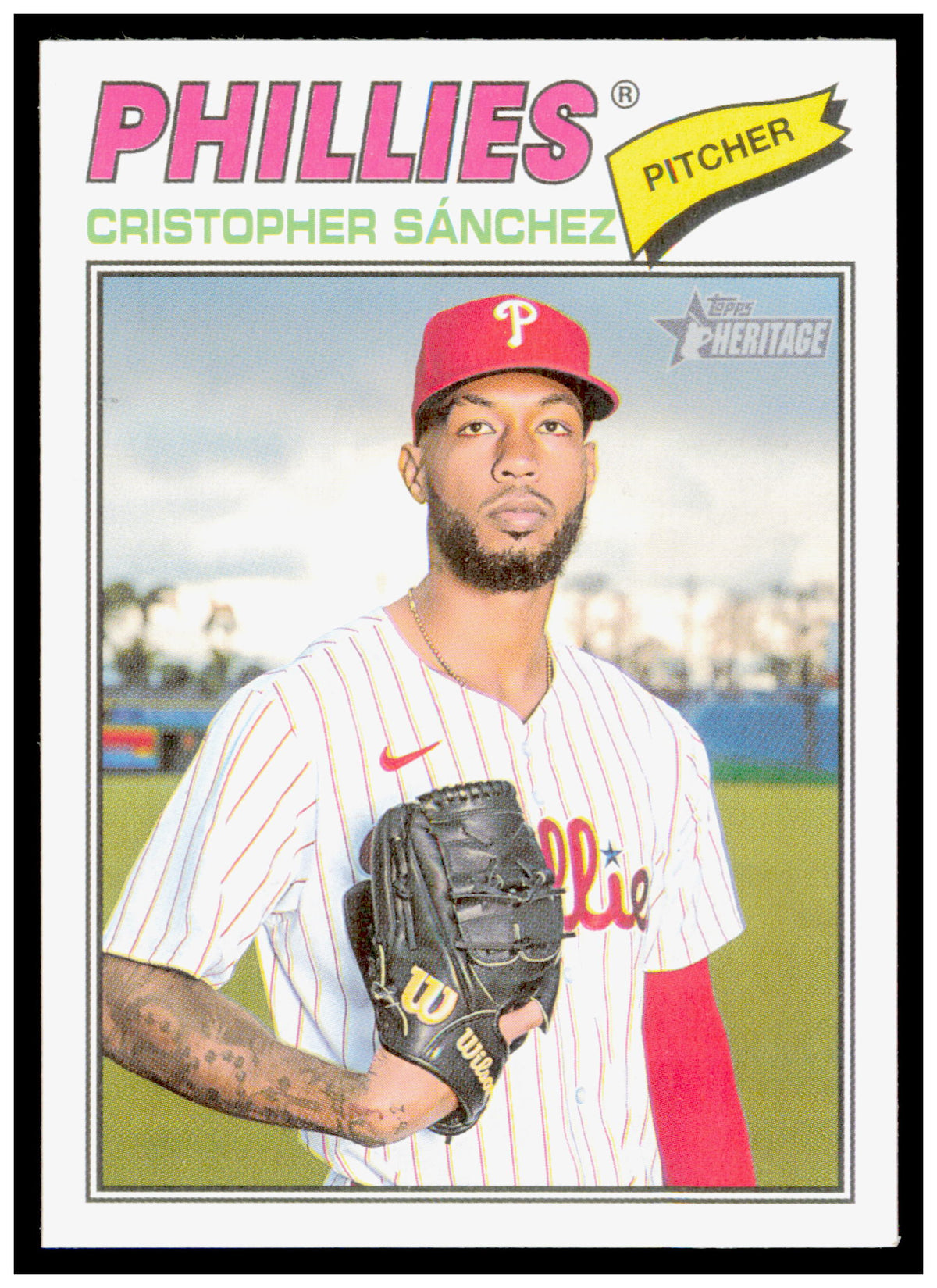 2026 Topps Heritage Cristopher Sánchez Card Philadelphia Phillies
