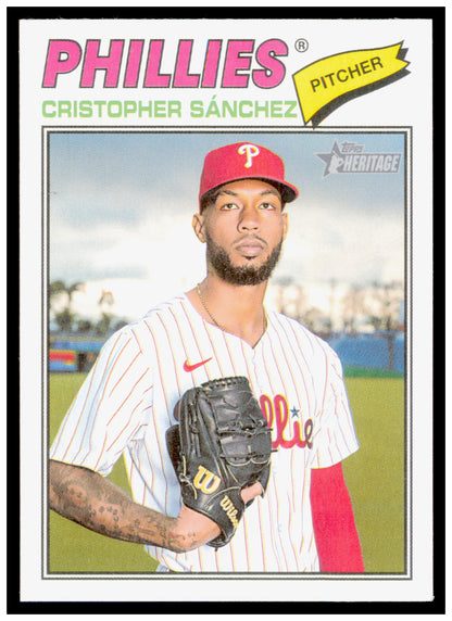 2026 Topps Heritage Cristopher Sánchez Card Philadelphia Phillies