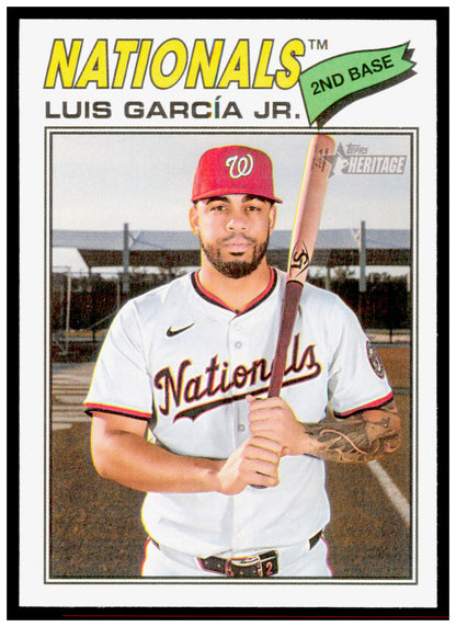 2026 Topps Heritage Luis García Jr. Card Washington Nationals