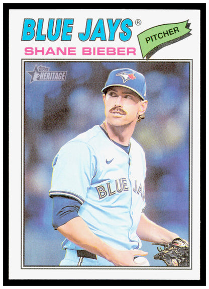 2026 Topps Heritage Shane Bieber Card Toronto Blue Jays