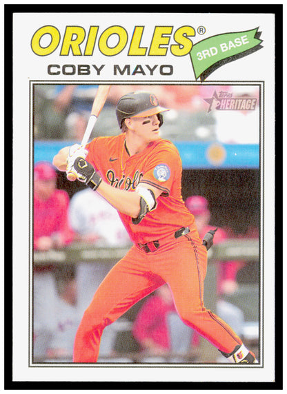 2026 Topps Heritage Coby Mayo Card Flip Stock Baltimore Orioles