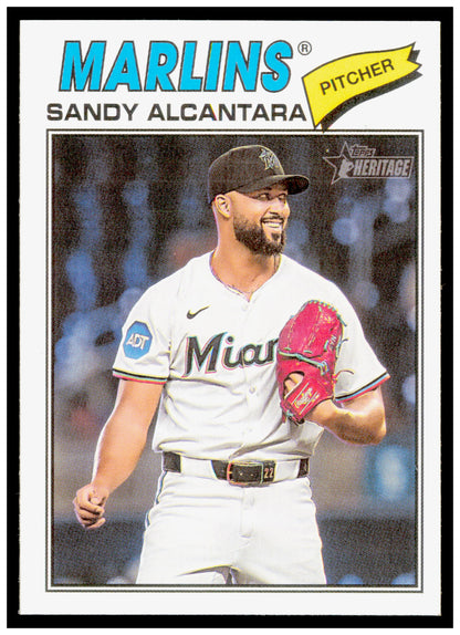 2026 Topps Heritage Sandy Alcantara Card Miami Marlins