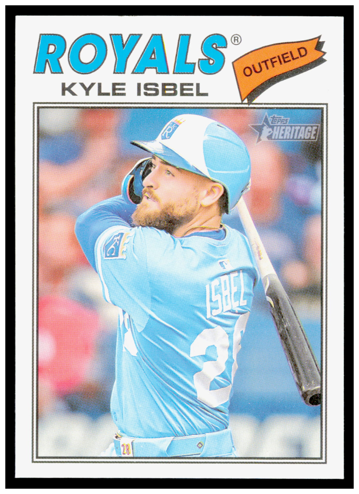 2026 Topps Heritage Kyle Isbel Card Kansas City Royals