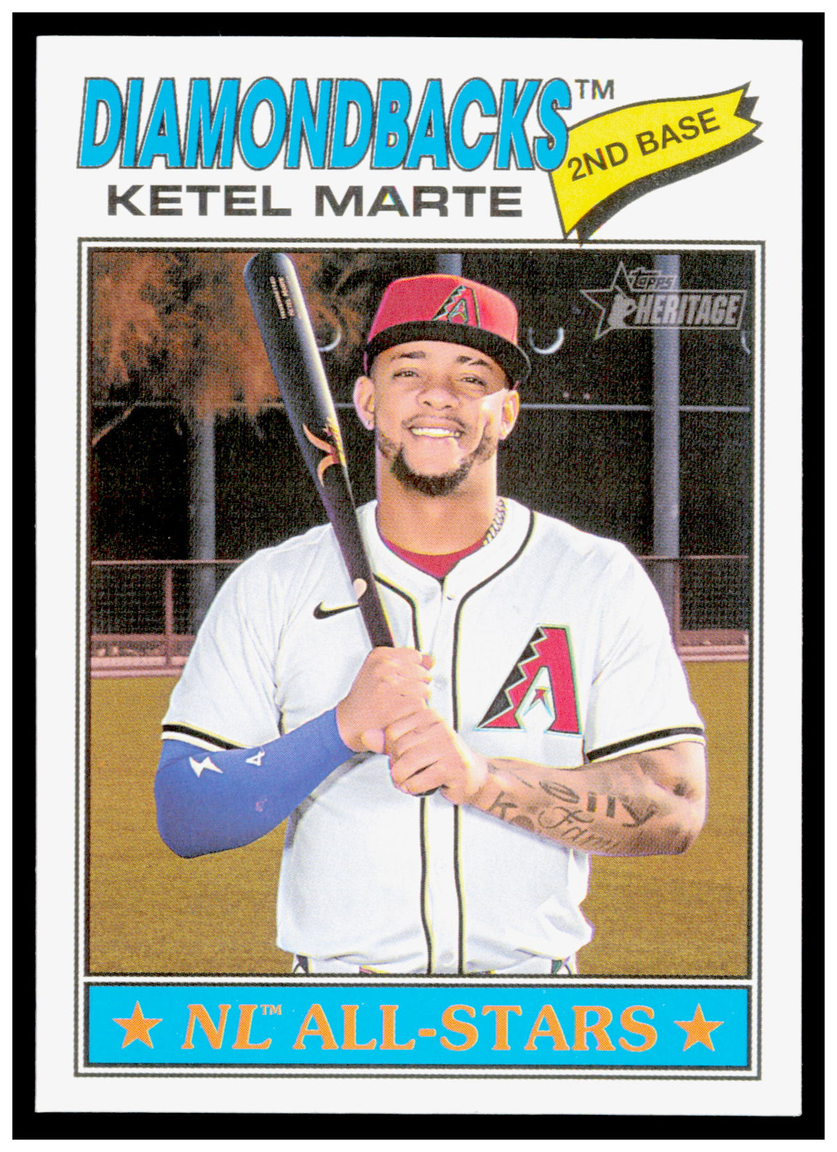 2026 Topps Heritage Ketel Marte Card Chrome Refractors Arizona Diamondbacks