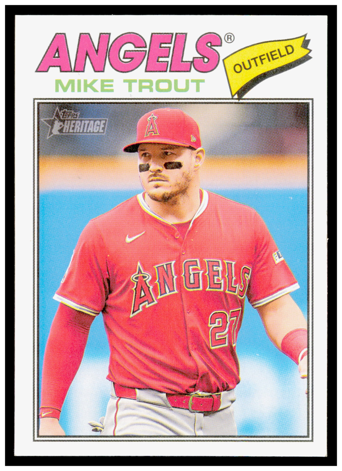 2026 Topps Heritage Mike Trout Card Los Angeles Angels