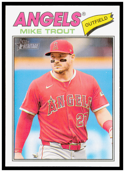 2026 Topps Heritage Mike Trout Card Los Angeles Angels