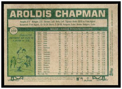 2026 Topps Heritage Aroldis Chapman Card Boston Red Sox