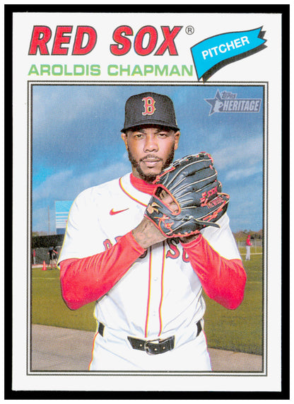 2026 Topps Heritage Aroldis Chapman Card Boston Red Sox