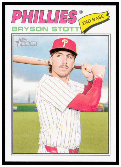 2026 Topps Heritage Bryson Stott Card Philadelphia Phillies