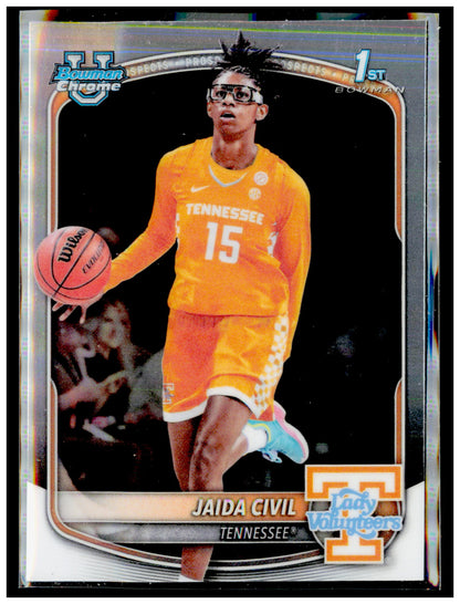 2025-26 Bowman Jaida Civil Card Chrome Prospects Tennessee Volunteers