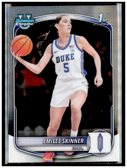 2025-26 Bowman Emilee Skinner Card Chrome Prospects Duke Blue Devils
