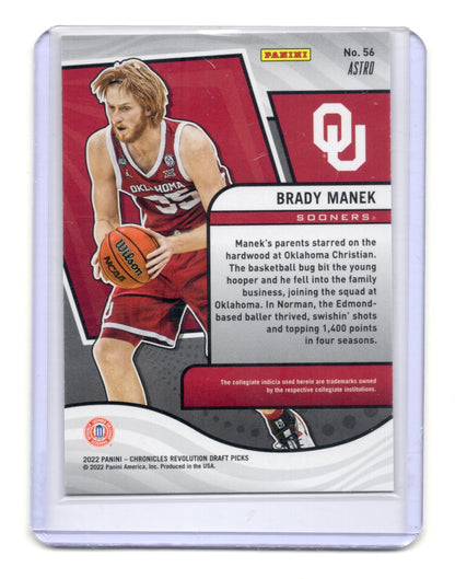 2022 Panini Chronicles Draft Picks Brady Manek Revolution Astro  Sooners