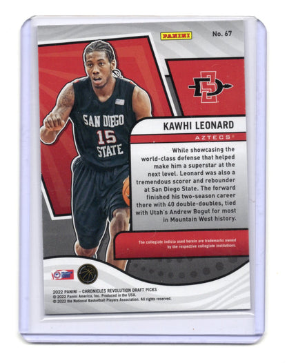 2022 Panini Chronicles Draft Picks Kawhi Leonard Card Revolution  Aztecs
