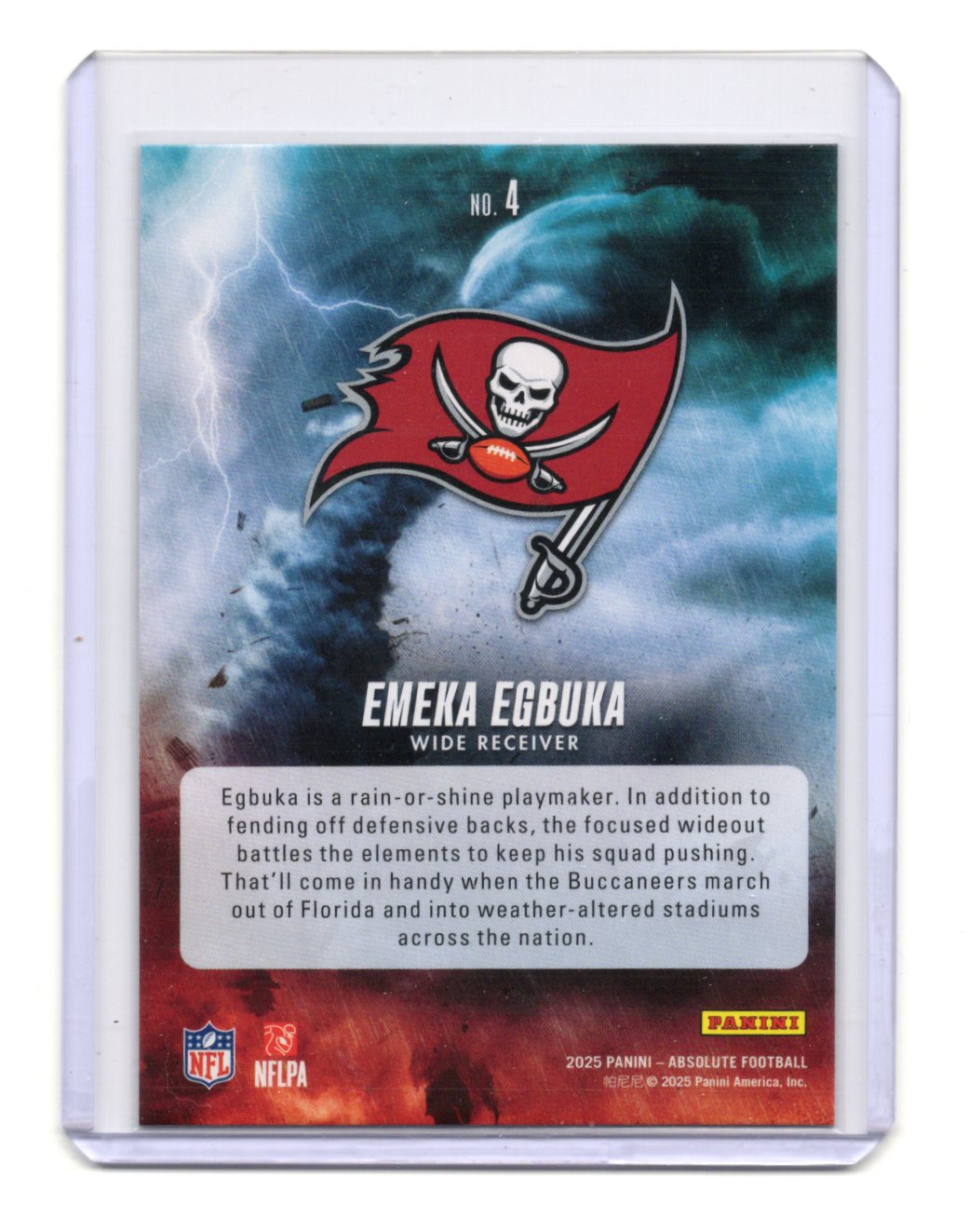 2025 Panini Absolute Emeka Egbuka Card By Storm Tampa Bay Buccaneers