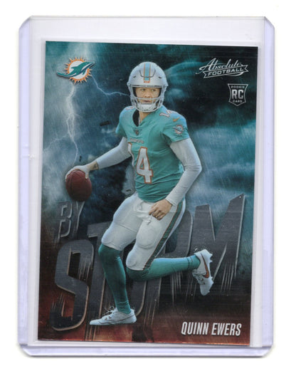 2025 Panini Absolute Quinn Ewers Card By Storm Miami Dolphins