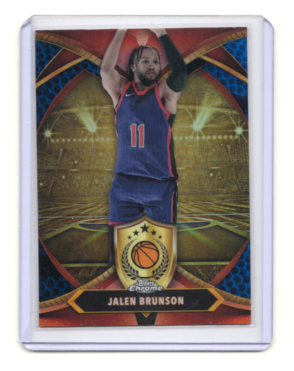 2024-25 Topps Chrome Jalen Brunson Ball of Duty Blue Basketball   Knicks