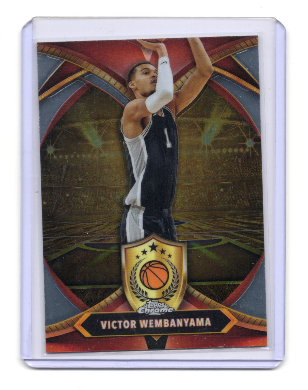 2024-25 Topps Chrome Victor Wembanyama Card Ball of Duty San Antonio Spurs