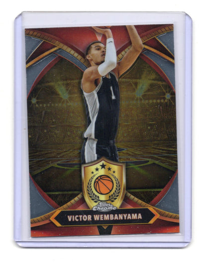 2024-25 Topps Chrome Victor Wembanyama Card Ball of Duty San Antonio Spurs