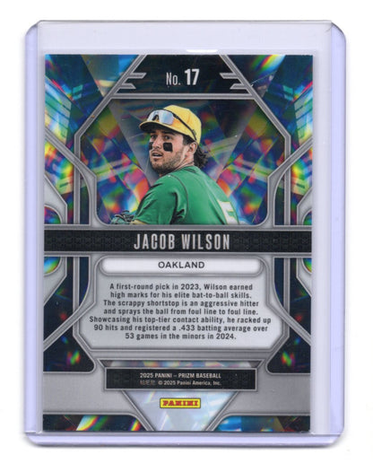 2025 Panini Prizm Jacob Wilson Card Prizmatic Oakland Athletics
