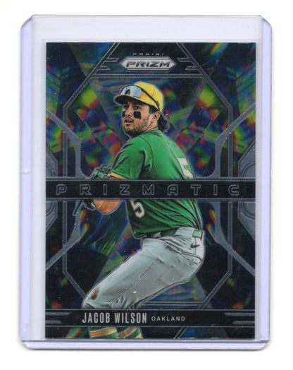 2025 Panini Prizm Jacob Wilson Card Prizmatic Oakland Athletics