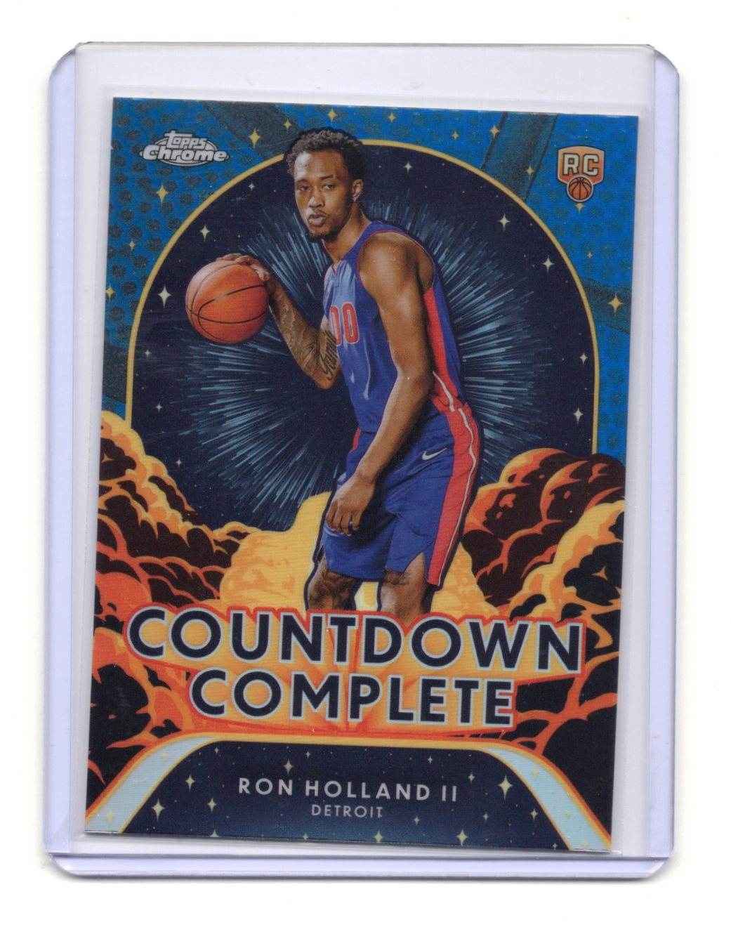 2024-25 Topps Chrome Ron Holland II Card Countdown Complete Detroit Pistons