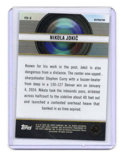 2024-25 Topps Chrome Nikola Jokić Card Film Study Refractor Denver Nuggets