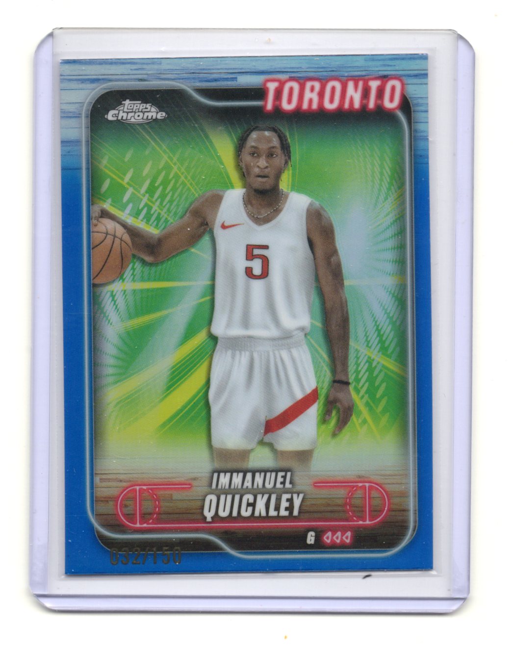 2024-25 Topps Chrome Immanuel Quickley Card Toronto Raptors