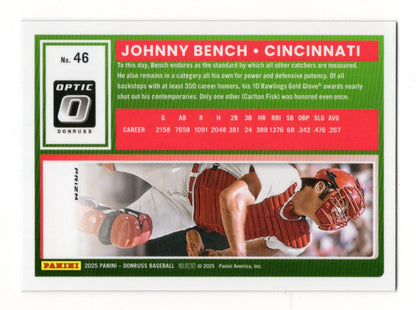 2025 Donruss Johnny Bench Card Optic Circles Cincinnati Reds