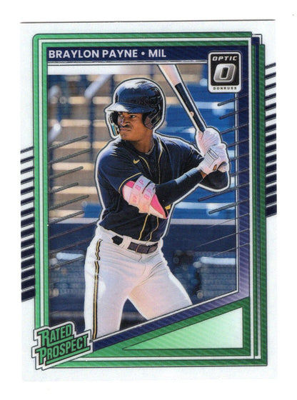 2025 Donruss Braylon Payne Card Optic Milwaukee Brewers