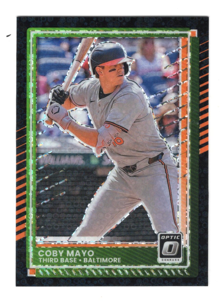 2025 Donruss Coby Mayo Card Optic Circles RC Baltimore Orioles