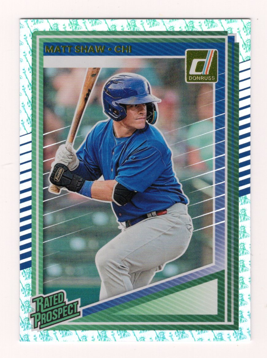 2025 Donruss Matt Shaw Card Liberty RC Chicago Cubs