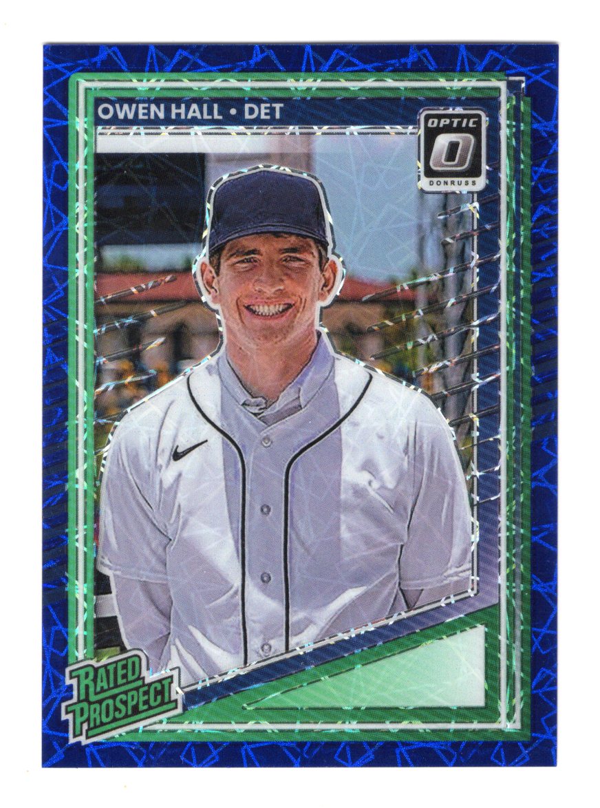 2025 Donruss Owen Hall Card Optic Blue Velocity Detroit Tigers