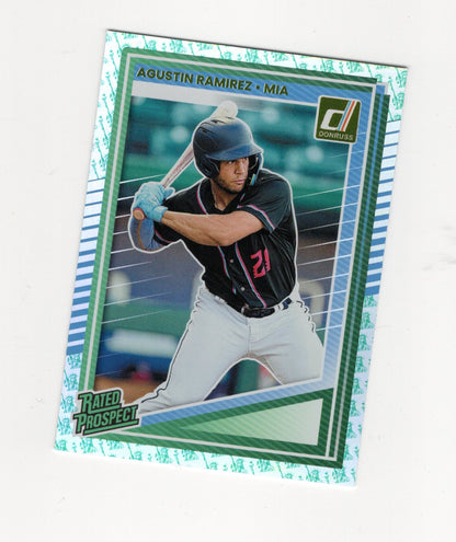 2025 Donruss Agustin Ramirez Card Liberty RC Miami Marlins