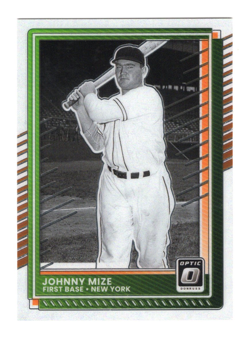 2025 Donruss Johnny Mize Card Optic New York Giants