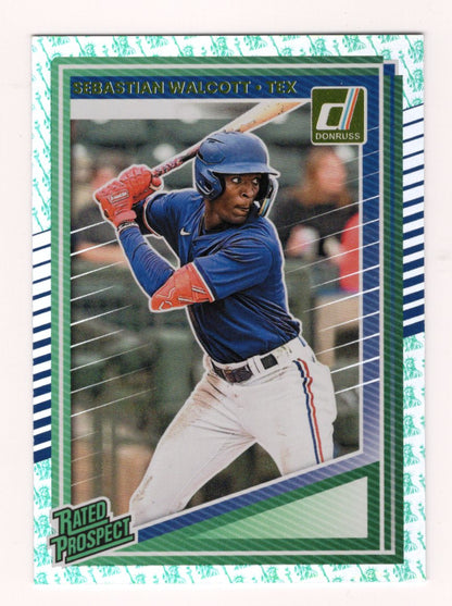 2025 Donruss Sebastian Walcott Card Liberty Texas Rangers