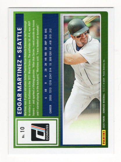 2025 Donruss Edgar Martinez Card Red and Blue Seattle Mariners