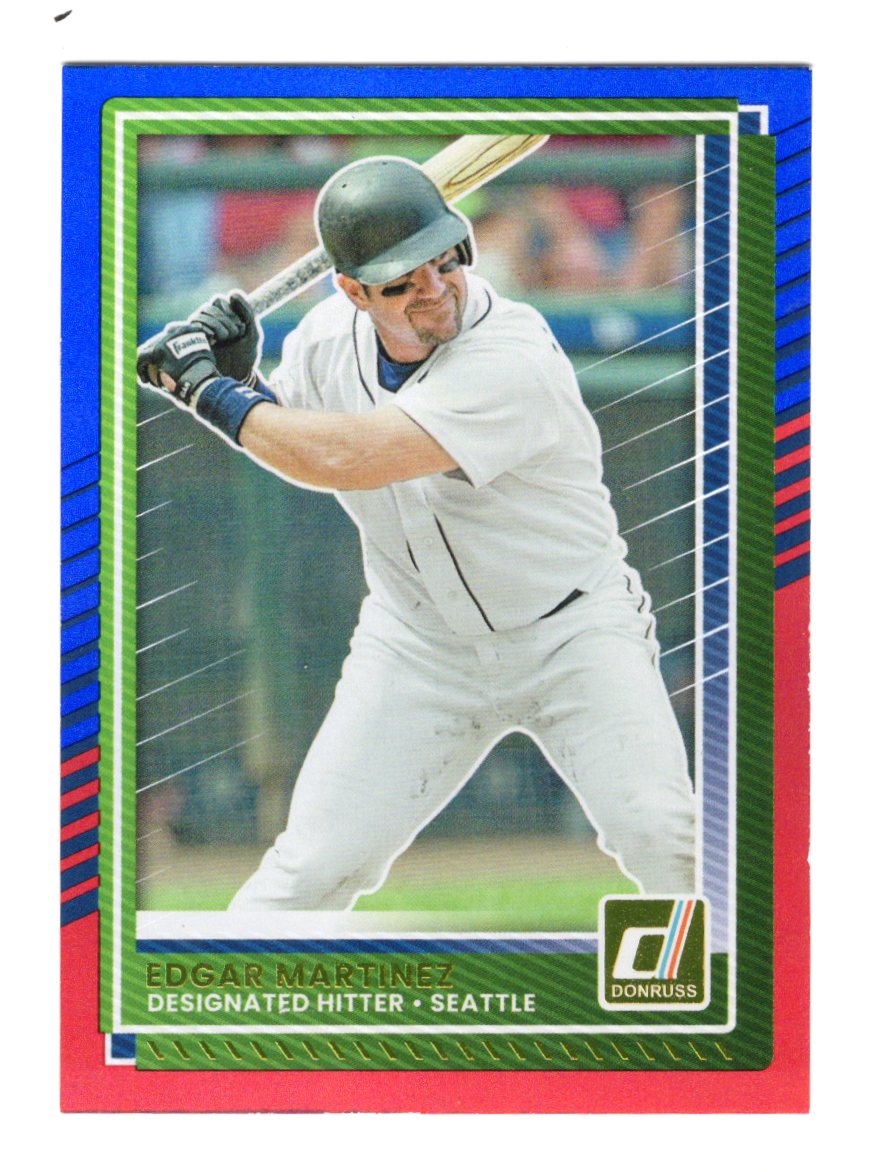 2025 Donruss Edgar Martinez Card Red and Blue Seattle Mariners