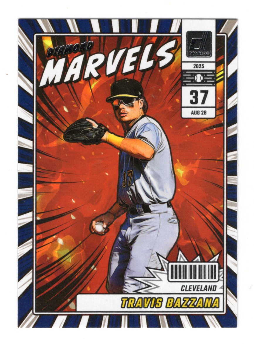 2025 Donruss Travis Bazzana Card Diamond Marvels Cleveland Guardians
